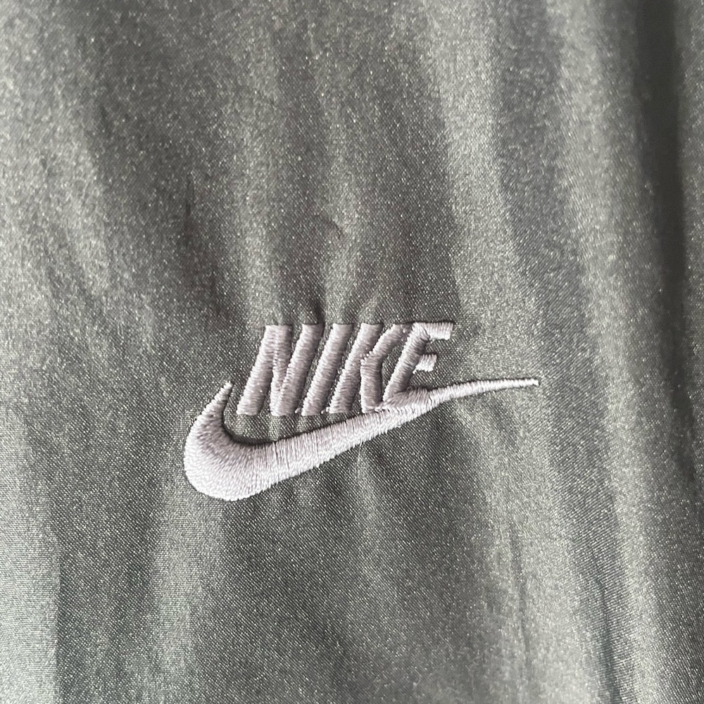 Vintage Nike Y2K Windbreaker Mens 2XL Black Full Zip Logo Track Jacket Rain Coat - Picture 3 of 4